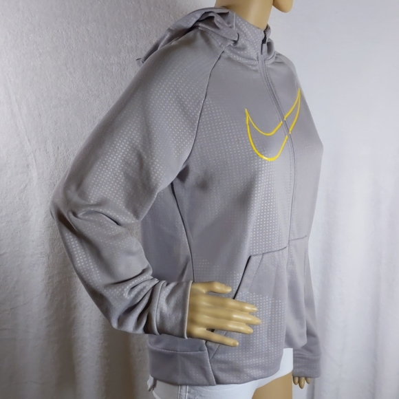 Nike Dri-Fit Gray Hoodie Jacket Boys Size XL - Picture 4 of 8